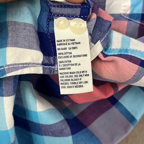 American Eagle Men’s Slim fit Plaid Shirt Sleeve Button down collared Shirt XL - Picture 5 of 10